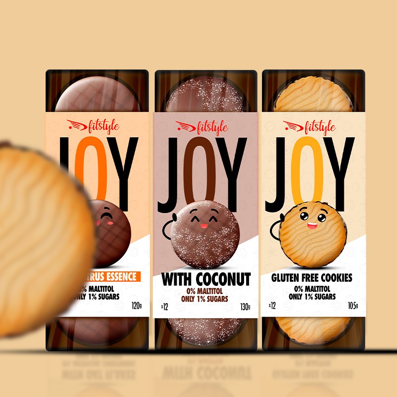 JOY Galletas Choco Coco 0% maltitol 130g (1x9u) FITSTYLE