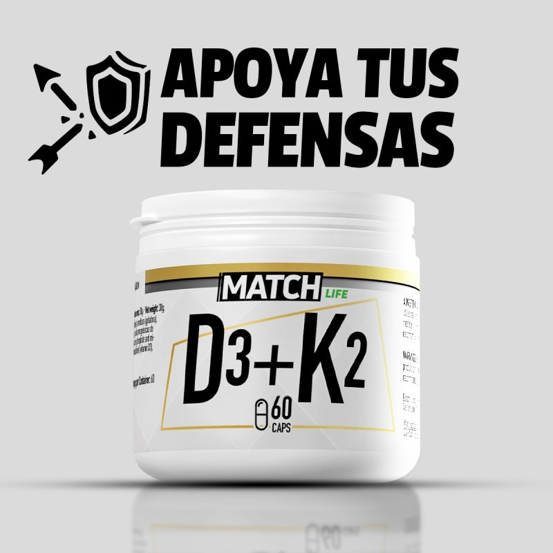 Vitamina D3+K2 60 caps MATCH